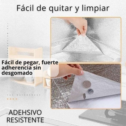 ADHESIVO DE ALUMINIO REPELENTE DE GRASA (Rollo x 5 metros de largo)