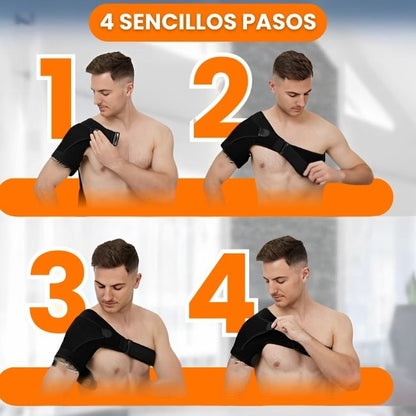 Corrector Ajustador de Hombro con Masaje Caliente – 3 Niveles de Temperatura