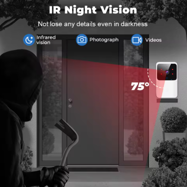 TIMBRE VIDEOPORTERO INALAMBRICO CON VISION NOCTURNA Y SENSOR DE MOVIMIENTOS